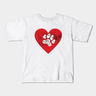 Heart of Dog Lovers Art Kids T-Shirt